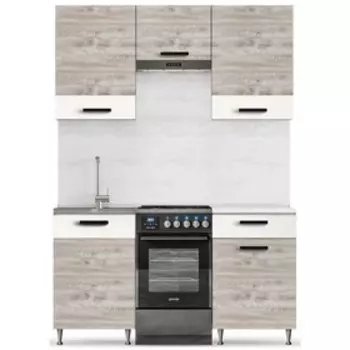 Кухонный гарнитур «Рио», 1500 мм, ЛДСП, цвет дуб крафт светлый