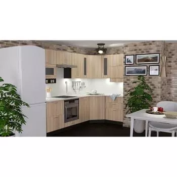 Кухонный гарнитур угловой «Симона гранд оптима», 26001500 мм, цвет дуб сонома/венге/берилл бежевый