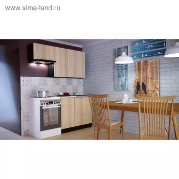 Кухонный гарнитур прямой «Симона нормал», 1500 мм, цвет дуб сонома/венге/берилл бежевый