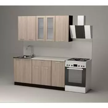 Кухонный гарнитур «Светлана стандарт», 16001570 мм, цвет ясень шимо светлый/венге