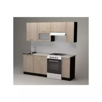 Кухонный гарнитур «Светлана ультра», 20001570 мм, цвет ясень шимо светлый/венге