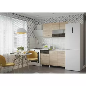 Кухонный гарнитур «Тренд», с столешницей, 1300 мм, цвет белый/венге/сонома