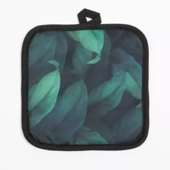 Кухонный набор (2 предмета) Этель «Листья», прихватка 17х17 см, 100% п/э