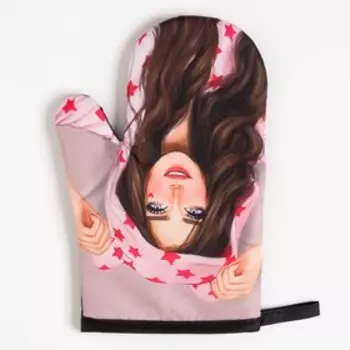 Кухонный набор (2 предмета) Этель LoveLife «Волшебница», прихватка 17х17 см, варежка 26х16 см, 100% п/э