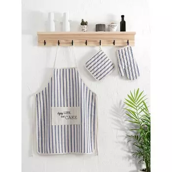 Кухонный набор KARNA NATURE : фартук, прихватка, рукавицы