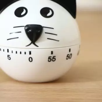 Таймер механический Доляна «Котёнок», кухонный, белый