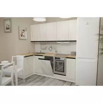 Кухонный гарнитур угловой «Амели прайм», 20001100 мм, цвет белый/дуб бунратти/дуб грей