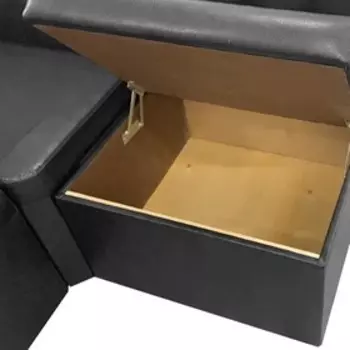 Кухонный уголок «АЛЕКС», экокожа, 1630500950 мм, TEOS BLACK