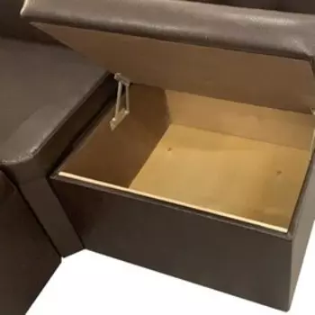 Кухонный уголок «АЛЕКС», экокожа, 1630500950 мм, TEOS DARK BROWM