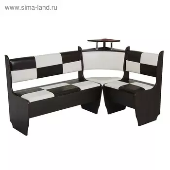 Кухонный уголок Домино стандарт, 1500х1000х840, Венге/Кож.зам