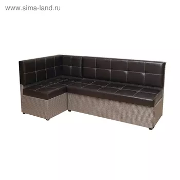 Кухонный уголок рогожка "Скиф" № 104 + иск. кожа "Ecotex A 213", левый
