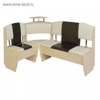 Кухонный уголок София стандарт 1500х1000х880 Дуб млечный/кож.зам