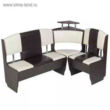 Кухонный уголок "София" стандарт, 1500х1000х880, Венге/кож.зам