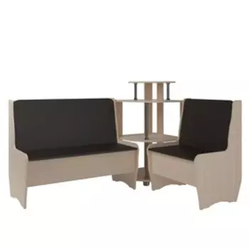 Кухонный уголок Трапэзи ТЕССЕРА 1582х1182х990 PUNTO-коричневый /Дуб Девонширский