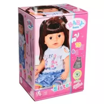 Кукла BABY born, сестричка 2022 Брюнетка, 43 см