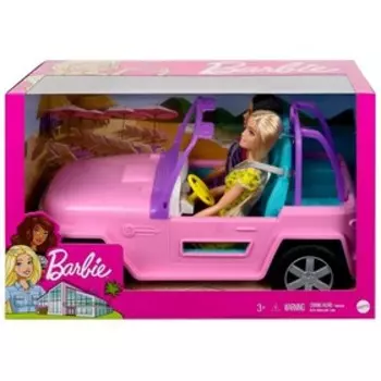 Кукла «Барби с подругой», на машине джипе розовом