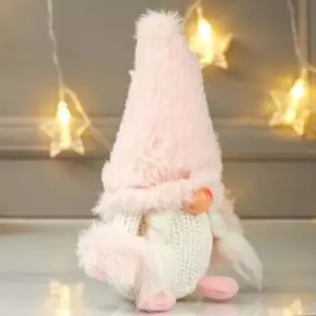 Кукла интерьерная "Бабусечка в розовом колпаке" 21х8х12 см