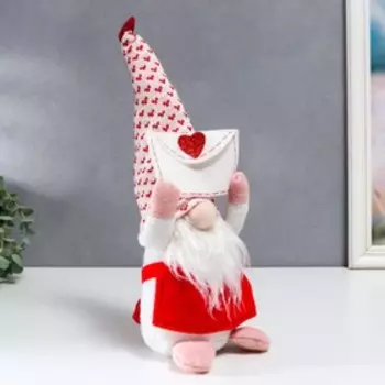 Кукла интерьерная "Гном с письмом в руках" 41х14х19 см