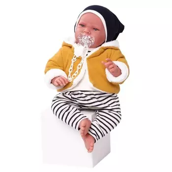 Кукла малыш «Лео», в жёлтом, 40 см, мягконабивная