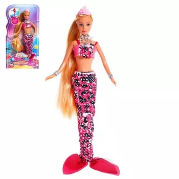 Кукла сказочная «Русалочка», цвет чёрно-розовый