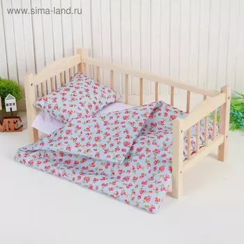 Кукольное постельное белье «Земляничка» простынь 4636, одеяло 4636, подушка 2317