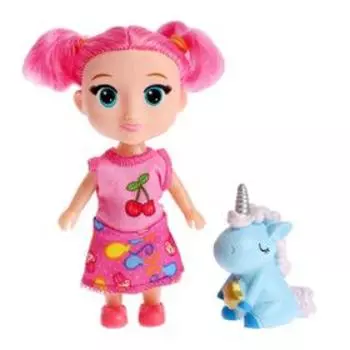 Куколка с питомцем Pets Friends, единорожка, МИКС, уценка (помята упаковка)