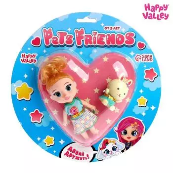 Куколка с питомцем Pets Friends, зайка