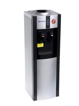 Кулер для воды AquaWork AW 16LDR, 700 Вт, нагрев, охлаждение до 12 С, 2 крана, серебристо-чёрный