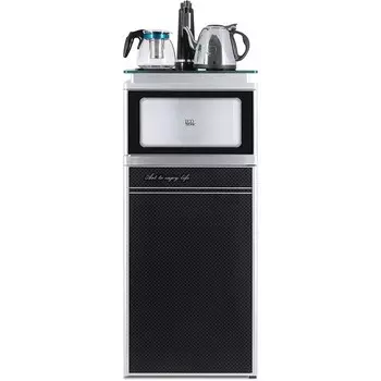 Кулер для воды с чайным столиком Ecotronic TB3-LE UV, нагрев и охлаждение, 1000/70 Вт, чёрно-серебри