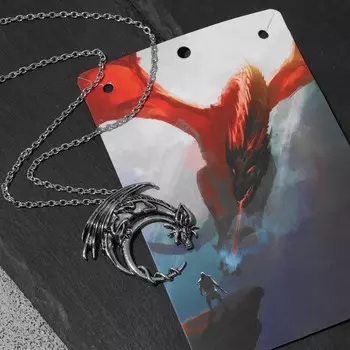 Кулон-амулет "Рарог" на цепи, цвет серебро, 50см