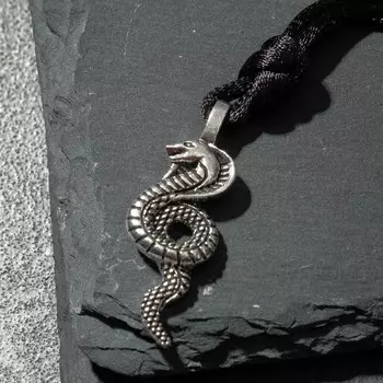 Кулон-амулет "Уаджит", цвет чернёное серебро, 37 см