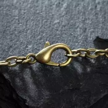 Кулон-амулет "Велес" на цепочке, цвет бронзовый