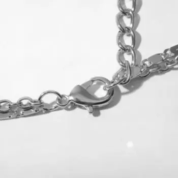 Кулон "Бабочки" контурные, цвет серебро, 42см