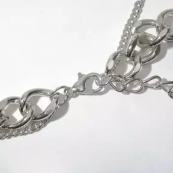 Кулон "Цепь" Angel, цвет серебро, 45см