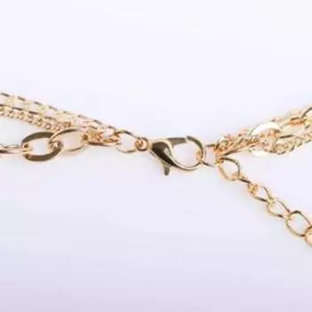 Кулон "Цепь" новолуние, цвет золото , длина 36см