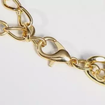 Кулон "Цепь" змея, цвет чёрный в золоте, 45см