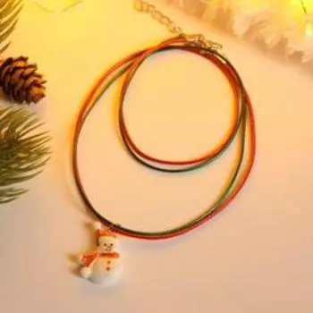 Кулон детский новогодний Выбражулька "Снеговик", цветной