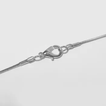 Кулон "Фея" со звездой, цветной в серебре, 70см