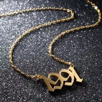 Кулон "Год рождения" 1991, цвет золото, 45 см