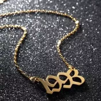 Кулон "Год рождения" 1993, цвет золото, 45 см