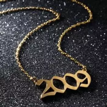 Кулон "Год рождения" 2009, цвет золото, 45 см