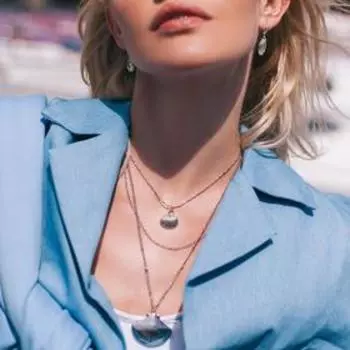 Кулон "Иллюзион" море, 3 яруса, цвет серебро, форма МИКС, 25-50 см