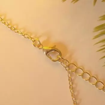 Кулон "Кот" в шарфе, цветной в золоте, 46 см