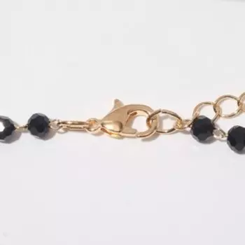 Кулон "Кристаллик" подарок, цвет чёрно-белый в золоте, 30 см