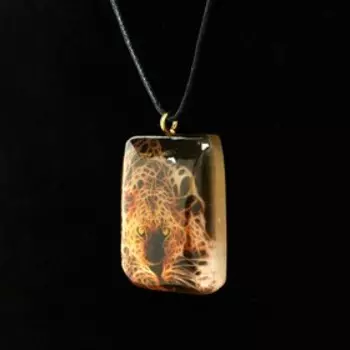 Кулон селенит «Леопард»