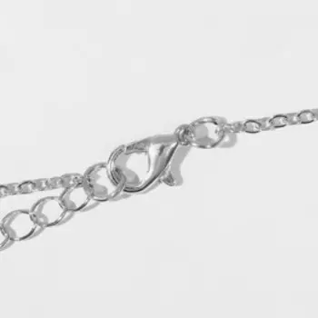 Кулон «Лотос» с узорами, цвет серебро, 46 см