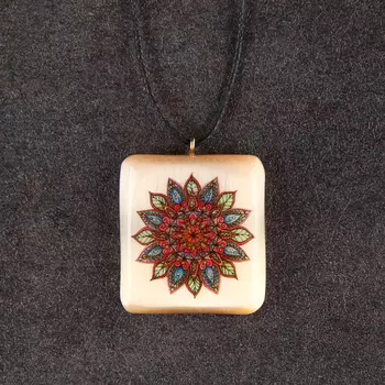 Кулон "Мандала" №6, селенит