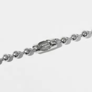 Кулон «Череп» с бантиком, цветной в серебре, 45 см