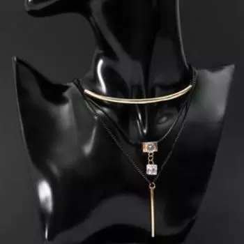 Кулон «Эксклюзив» ромб, цвет белый в золоте, 37 см