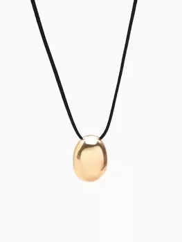 Кулон на шнурке «Капля» тренд, цвет золото, 120 см